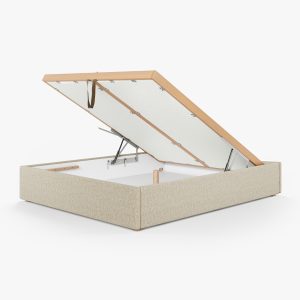 Lit coffre CARO tissu résistant aux tâches