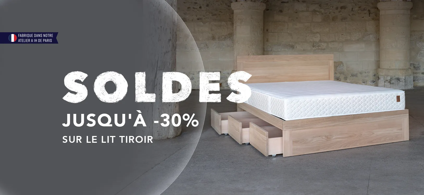 13.01.26 NL BANNER SOLDES LIT TIROIR 30 DESK Lit Nation Literie