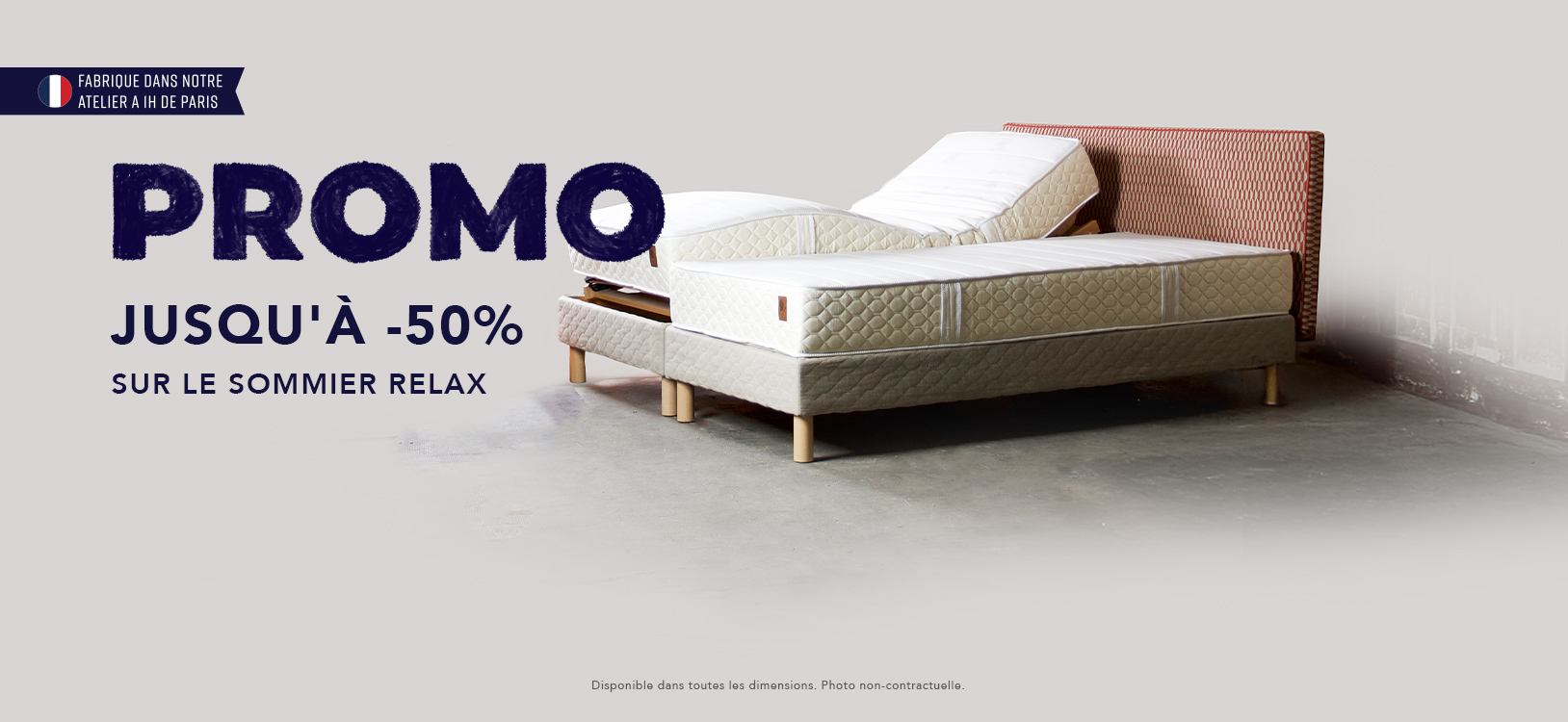 18.02 LANDING PAGE DESKTOP PROMO FEV RELAX 50OFF Sommiers Relaxation