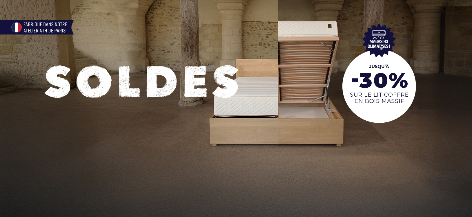 14.07.26 SOLDES LANDING PAGE DESKTOP LIT COFFRE Lit coffre Bois Massif